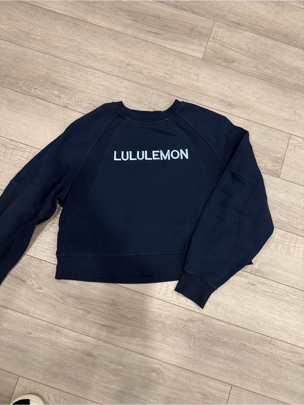 lululemon Navy Cropped Crewneck
